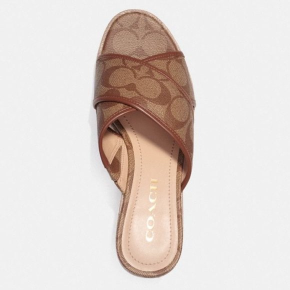 COACH | Sloan Espadrille (Khaki/Saddle) CA366 - Picture 3 of 7